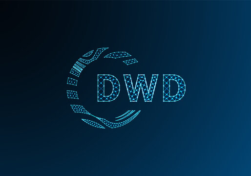 DWD low poly letter logo vector design. DWD lower poly logo design. DWD unique low poly logo design.