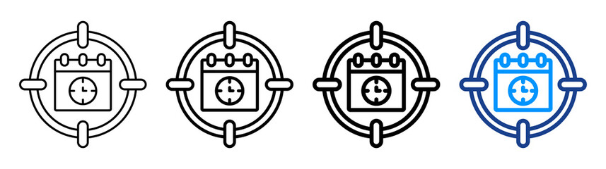 Daily Focus Icon Different Style Outline Collection Set