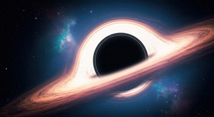 A swirling black hole in space