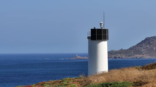 Faro de Lage de la Punta A Insua en Galicia
