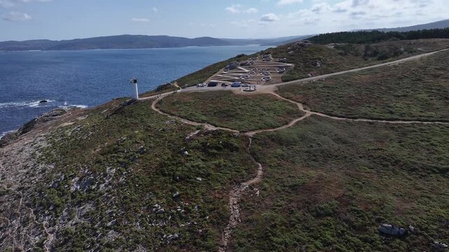Faro de Lage de la Punta A Insua en Galicia