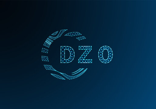 DZO low poly letter logo vector design. DZO lower poly logo design. DZO unique low poly logo design.