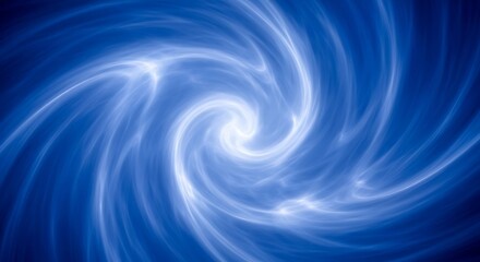 A swirling vortex of vibrant blue and white light, radiating energy and dynamic movement.