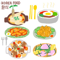 food 한식 한국음식 비빔밥 닭백숙 떡 떡볶이 갈비찜 KOREA FOOD