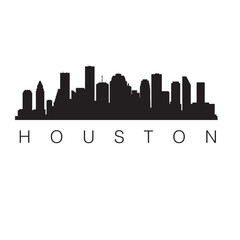 houston skyline vector 