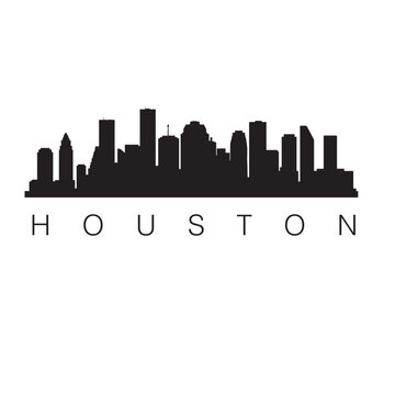 houston skyline vector 