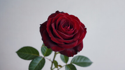 Obraz premium Dark Red Rose Flower Close Up