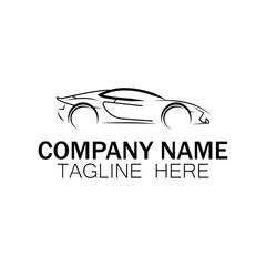 Sleek Automotive Logo with Custom Text