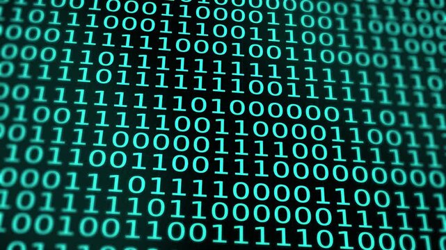 4k stock | binary code stream 1 and 0 