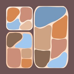 vector illustration of a ceramic mosaic