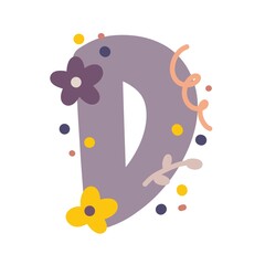 D Alphabet graphic aesthetic