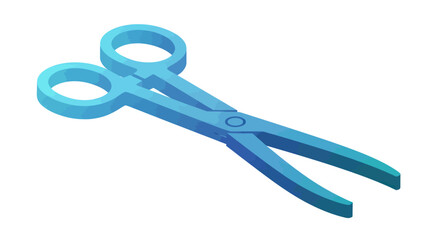 Blue Plastic Forceps - Medical Instrument for Precision Handling and Manipulation.