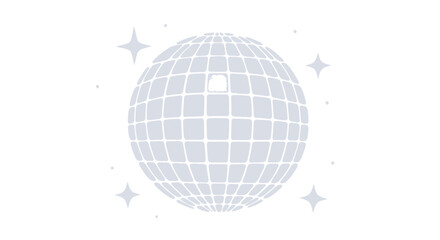 Retro Disco Ball with Sparkling Star Accents.