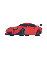Naklejka premium red sport car