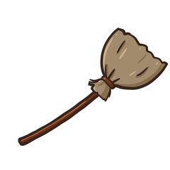 Hand drawn broom