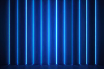 Neon blue lines on dark blue panels