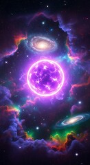 Purple Cosmic Energy Center of the Universe.