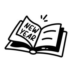 A drawing style icon showing a book
