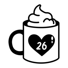  A doodle style icon showing a mug
