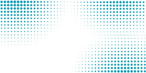 Fototapeta premium Transparent Vector Gradient Blue Color Halftone Background Staggered Dots Pattern modern dotted background modern