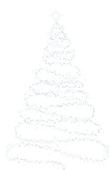 Elegant Silver Christmas Tree Sparkling Decorative