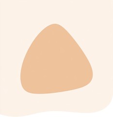 Fototapeta premium Soft, peach-toned triangle shape on a light beige background