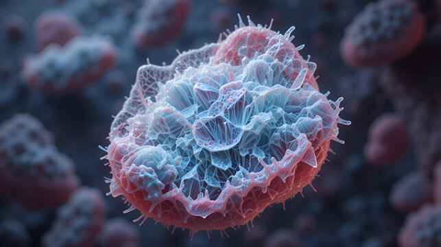 Crystal formation in Chronic kidney disease (CKD) - isometric view 3d illustration