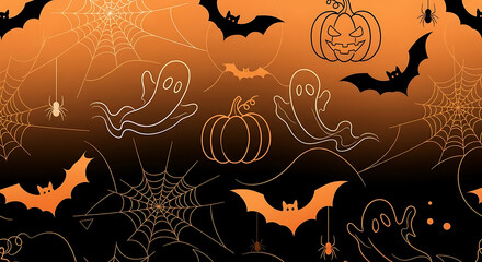 halloween background with bats