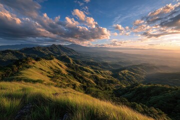 Fototapeta premium Mountain vista at sunset (4)