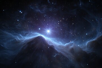 Fototapeta premium Cosmic nebula, starburst