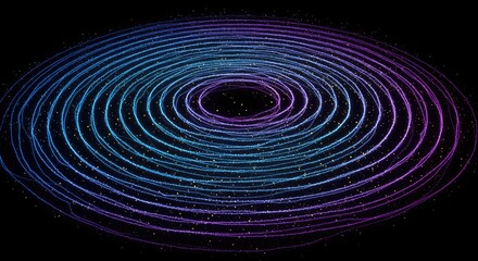 Abstract concentric circles with vibrant gradients