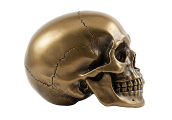 Isolated Skull Model Shows Death and Anatomy Structure for Medical Professionals or Halloween