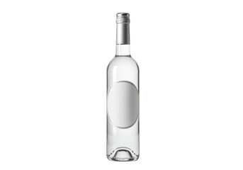 Isolated Clear liquor bottle for mockups, branding, and product presentation on alcohol package