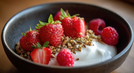 Fresh fruit yogurt parfait