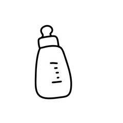 Outline baby new born doodles decoration element design. game, education, sock. baby newborn element doodle