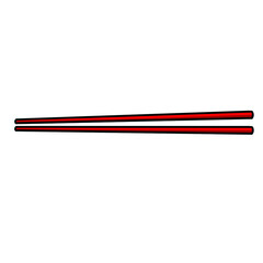 Red chopstick pair on transparency background japanese cuisine ramen red chopstick utensil elegant simple dining utensil for noodle meal