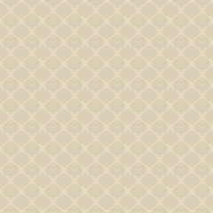 Seamless simple monochromatic beige checkered pattern.