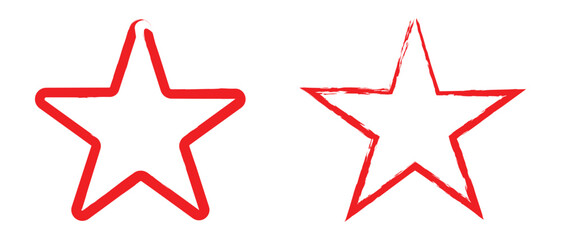 Star icon with grunge texture icon. Vintage retro style Black silhouette star Grungy artistic template isolated on white background. Vector illustration