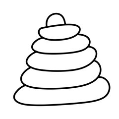 Outline baby new born doodles decoration element design. game, education, sock. baby newborn element doodle