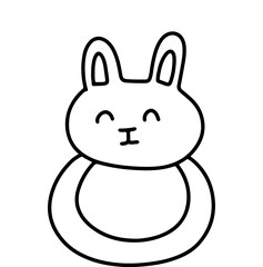 Outline baby new born doodles decoration element design. game, education, sock. baby newborn element doodle