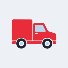 Fototapeta premium red truck icon