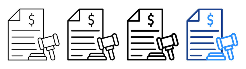 Financial Regulation Icon Different Style Outline Collection Set