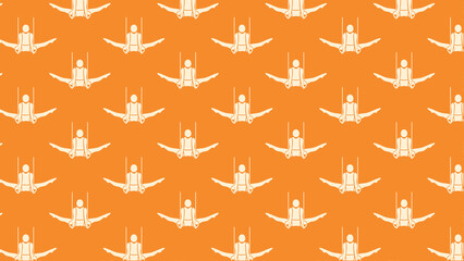 Gymnastics vector pattern coloured