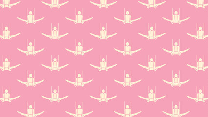 Gymnastics vector pattern coloured