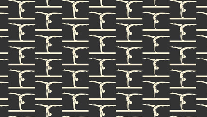 Gymnastics vector pattern coloured