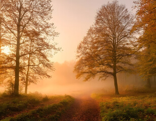 Fototapeta premium Autumn mountains at sunrise in Switzerland. A gorgeous sight.