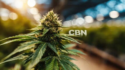 Closeup of Marijuana Plant Showcasing CBN Formula Ideal for Health Wellness, CBD Industry, and Relaxationfocused Projects.