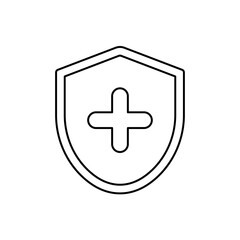 Obraz premium health protection icon outline editable stroke line drawing eps
