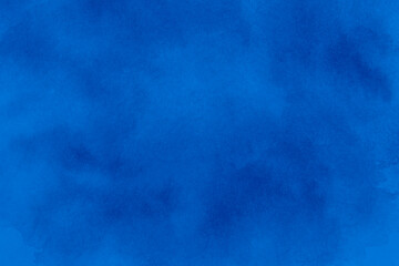 Hand painted blue watercolor background.