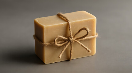 A shiny golden gift box with a red ribbon and bow is isolated on a black background, perfect for any holiday or celebration